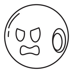 Halloween ghost with a scary face