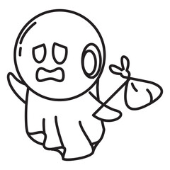 the ghost leaves the house