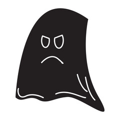 Halloween ghost with a scary face