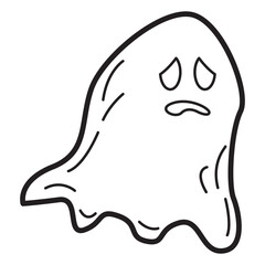 sad haloween ghost