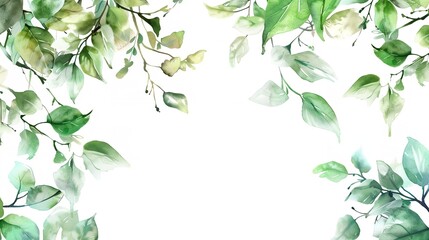 Water color of sale banner and leaves and branches on thanksgiving
