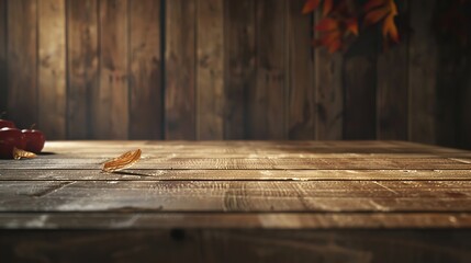 Wooden table free space with thanksgiving