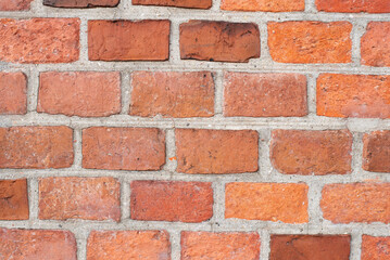 Texture. Red brick. Brick wall.