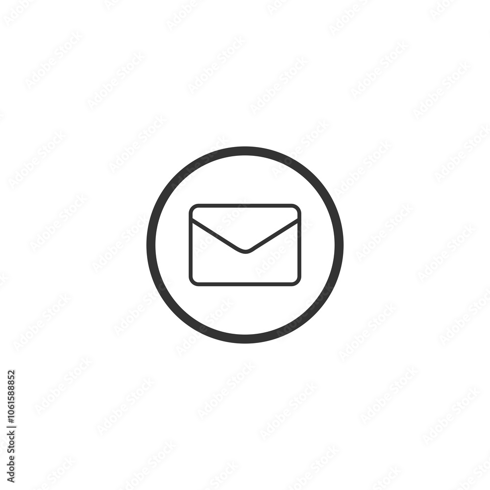 Poster mail and e-mail icon isolated on transparent background