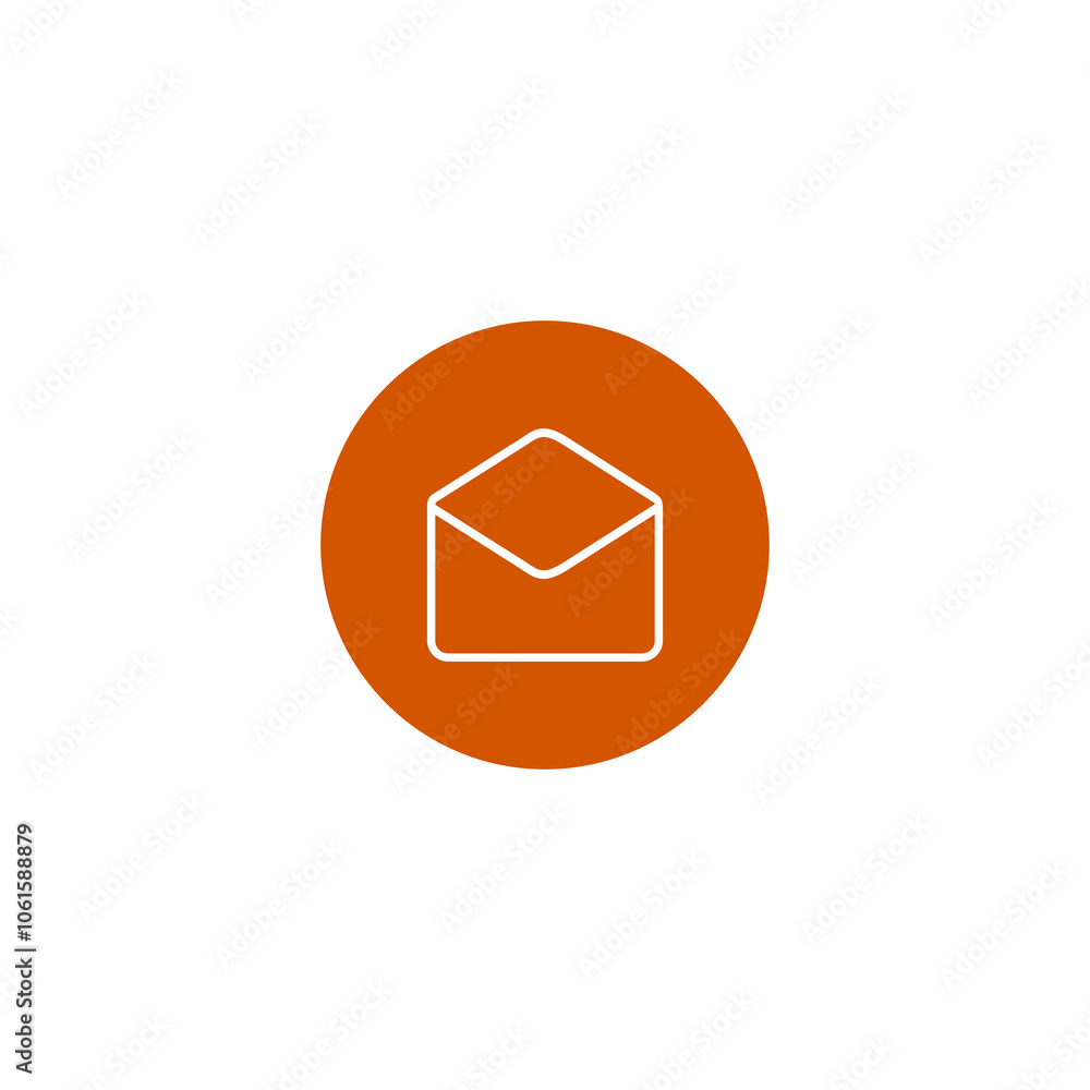 Poster mail and e-mail icon isolated on transparent background