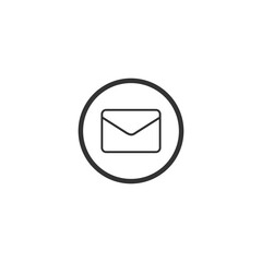 Mail and e-mail icon isolated on transparent background