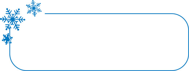 Simple Thin frame Frame Border with snowflakes