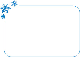 Simple Thin frame Frame Border with snowflakes