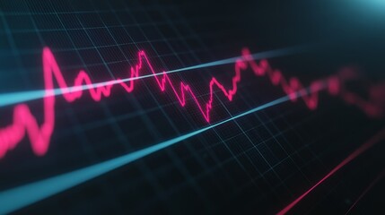 Naklejka premium Dramatic holographic visualization of stock market crash and price decline displayed through futuristic digital interface revealing global financial crisis in cyberpunk style atmosphere.