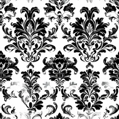 Elegant damask patterns(Seamless Pattern and Tile image)