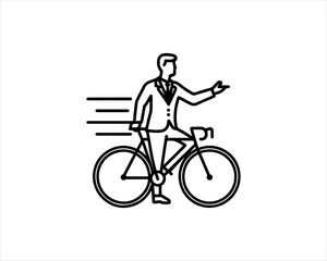 person riding a bike