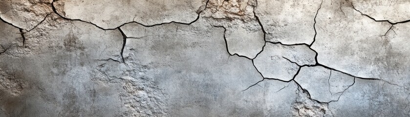 Obraz premium A textured surface featuring cracks, resembling aged or weathered concrete.