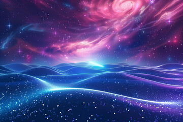 Fototapeta premium Retro futuristic abstract space background