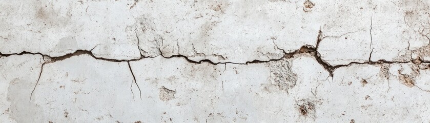 A close-up of a cracked surface, showcasing wear and aging.