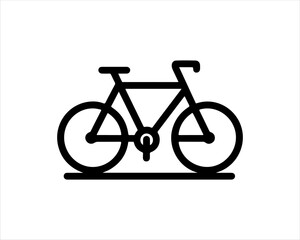 Fototapeta premium black bicycle isolated on white