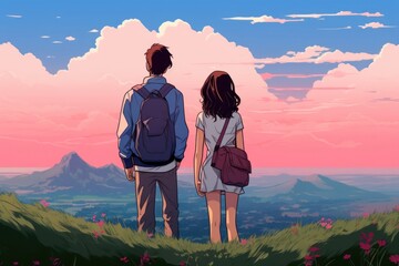 Landscape outdoors hiking adult.