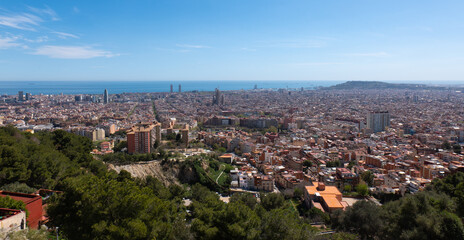 Panorama ville de Barcelone, Espagne