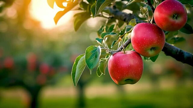 apples on a tree