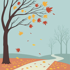 Autumn Breeze Vector Art