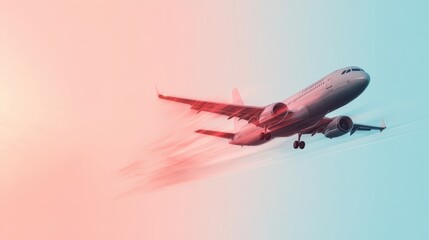 Fototapeta premium Dynamic Long Exposure of Airplanes Taking Off and Landing