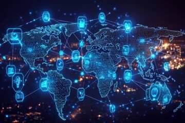 Obraz premium The Global Donation Network, Digital Philanthropy and Crowdfunding