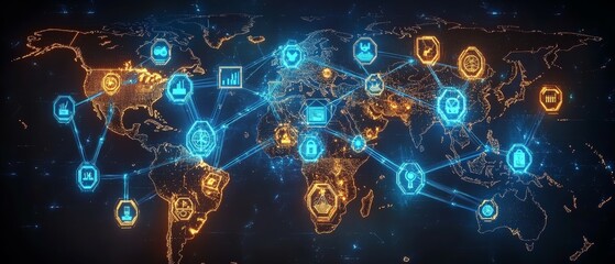 Obraz premium The Global Donation Network, Digital Philanthropy and Crowdfunding