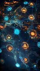 Obraz premium The Global Donation Network, Digital Philanthropy and Crowdfunding