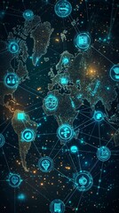 Obraz premium The Global Donation Network, Digital Philanthropy and Crowdfunding