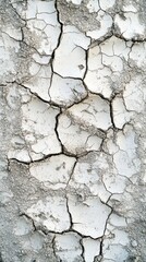 Fototapeta premium A close-up of cracked, dry surface resembling aged plaster or soil.