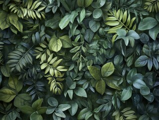 Fototapeta premium Textured Green Foliage for Background Display