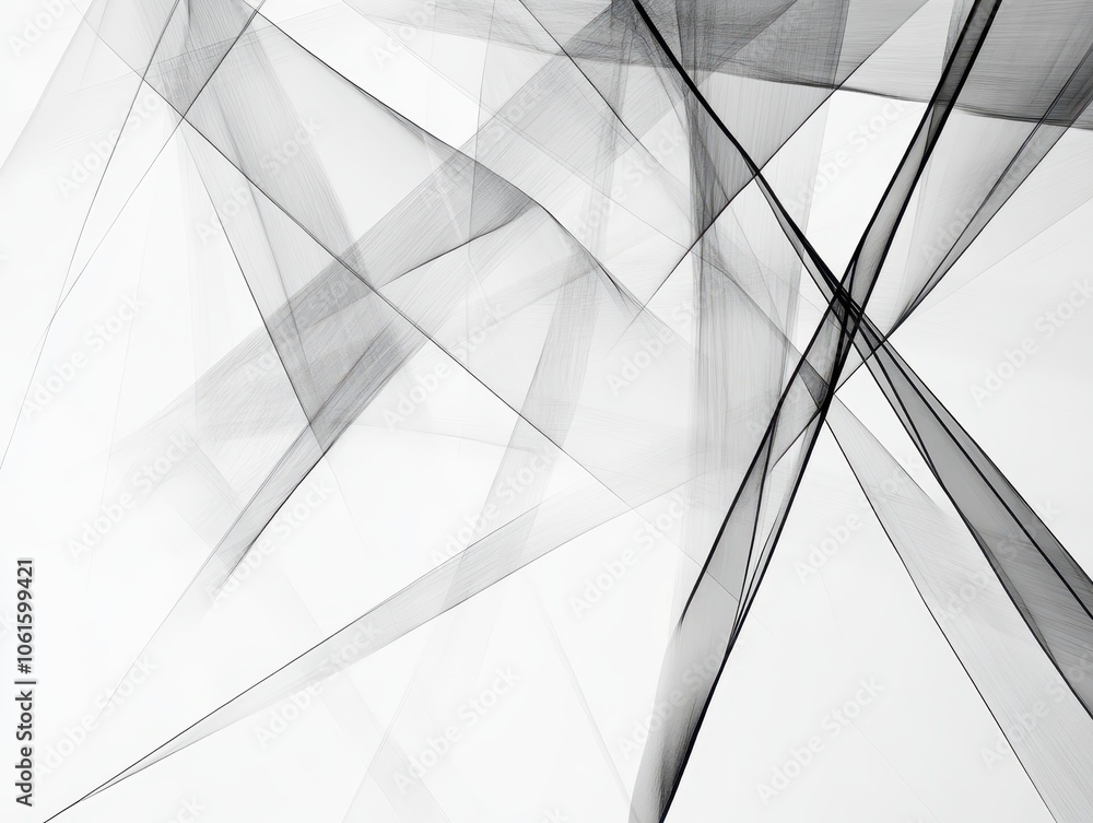 Poster delicate minimalist abstract art with soft lines