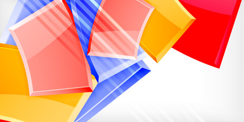 Vector abstract color geometric shapes. Illustration For Wallpaper, Banner, Background, Card, Book Illustration, landing page