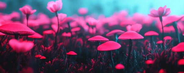 Colorful flowers with dreamy background