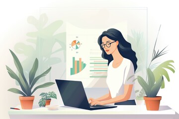 Computer laptop adult plant.