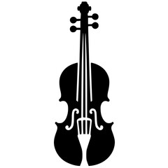 Violin logo silhouette