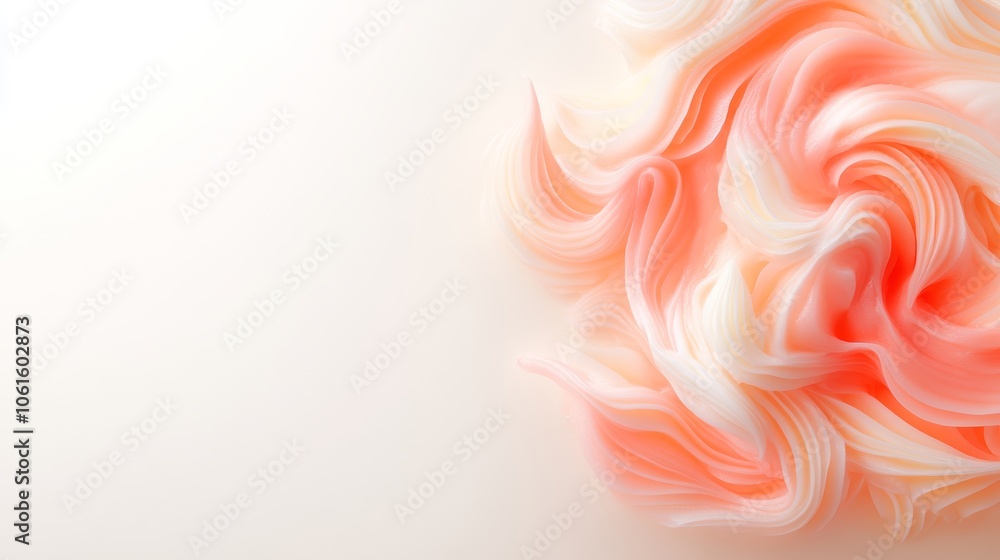 Poster abstract white and orange circular design on a soft gradient background for modern minimalist projec