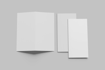 BLANK DL BIFOLD BROCHURE WHITE