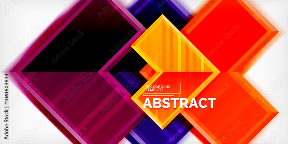 Poster Arrow symbols created with 3d effects and line texture geometric abstract background