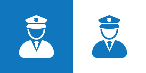 police icon on white background	