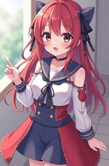 Manga Anime girl, face of a young girl in anime style