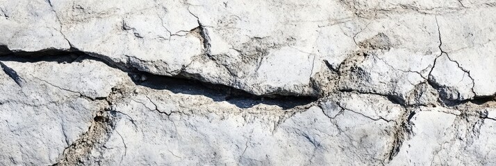 Fototapeta premium A close-up view of cracked, dry earth showcasing the effects of drought.