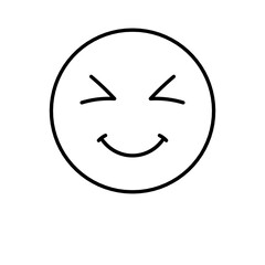 Icon smile blac and white