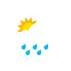 Sun Behind Rain Cloud Emoji
