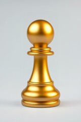 Gold pawn of chess. unique think different individual and standing out from the crowd concept. panoramic image.