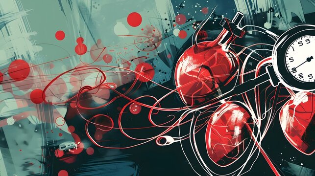 Pulsating Digital Landscape with Vibrant Neon Fractals and Abstract Shapes