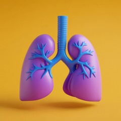 Vibrant Lungs: A Conceptual Anatomical Illustration