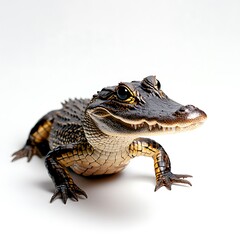Fototapeta premium Alligator Isolated on White Background