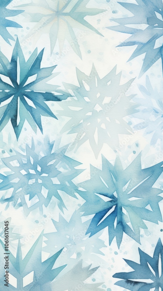 Poster snowflake pattern seamless abstract shape plant.