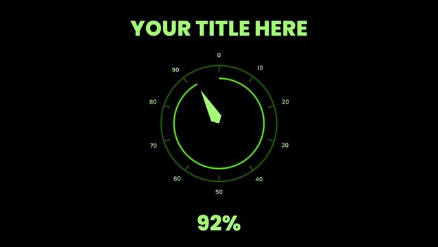 Animated Speedometer With Title Infographic