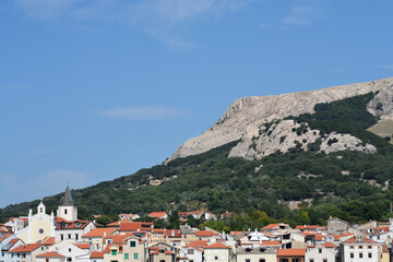 Baska village on island Krk in Croatia